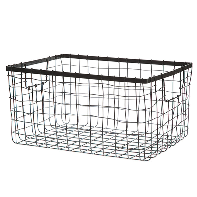 Gracie Oaks Metal Basket Wayfair